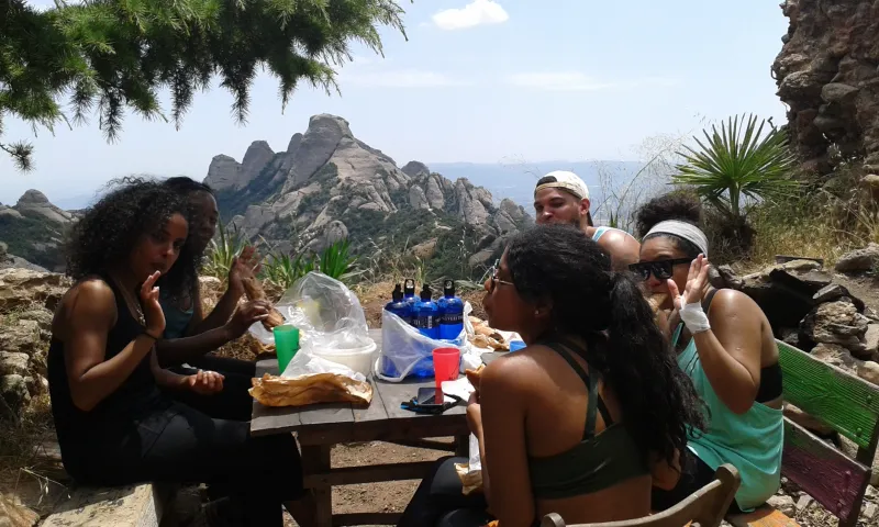 Montserrat Land of Shrines - Hiking group exploring