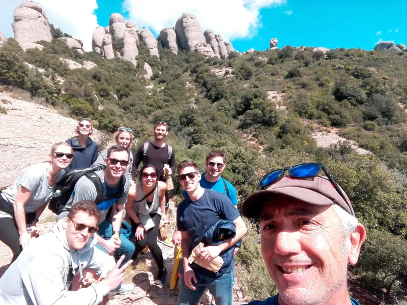 Montserrat Land of Shrines - Hiking group exploring